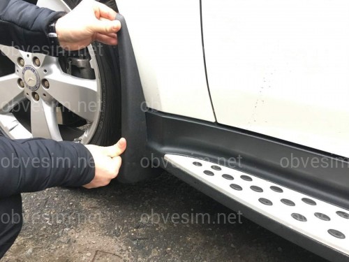 Брызговики передние Mercedes Benz ML-class W164 2005-2011 / GL-class X164 2006-2012 ПОД ПОРОГ комплект 2шт.