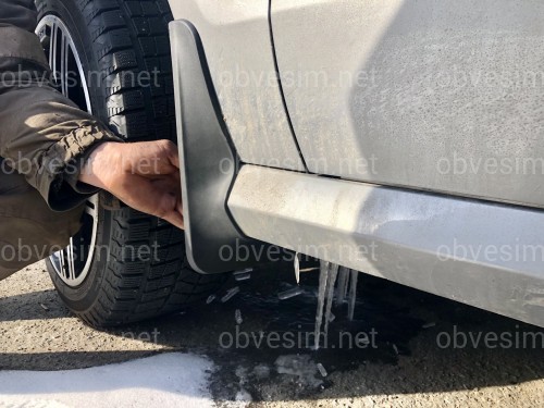 Брызговики Mercedes-Benz ML class W166 2012-2015 для авто AMG ПАКЕТ БЕЗ ПОДНОЖКИ, комплект 4 шт.