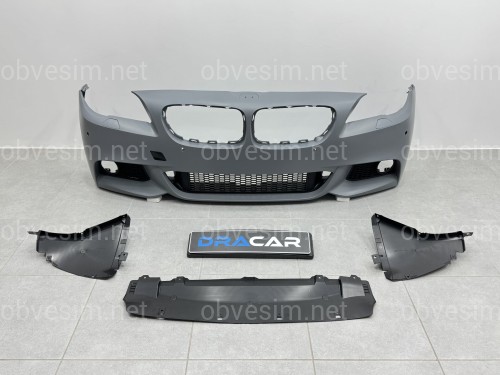 Передній бампер у зборі M Paket BMW 5 Series F10 F11 2010-2013 (під омивачі / з отворами під парктроніки / з отворами туманок)