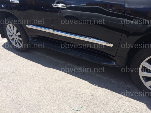 Молдинги на двері Lexus LX 570 2008-2021 колір чорний 202