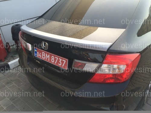 Спойлер ліп багажника Honda Civic 2012-2015 ABS пластик