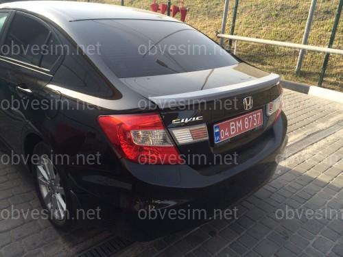 Спойлер ліп багажника Honda Civic 2012-2015 ABS пластик
