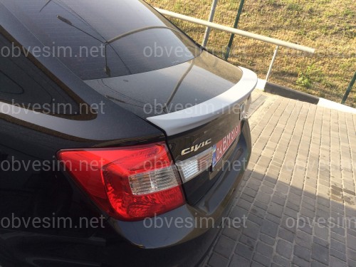 Спойлер ліп багажника Honda Civic 2012-2015 ABS пластик