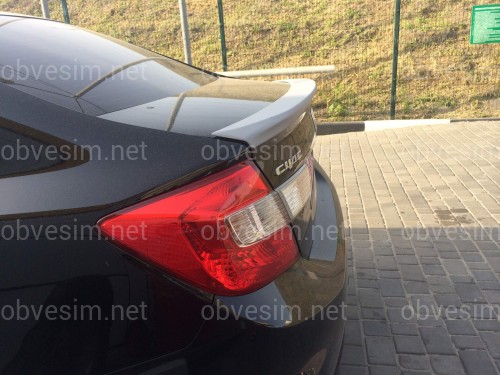 Спойлер ліп багажника Honda Civic 2012-2015 ABS пластик