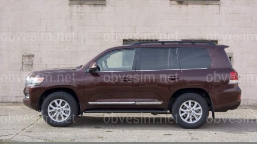 Молдінги на двері Toyota Land Cruiser 200 2007-2021 дизайн в стилі рестайлінг 2016+ хромовані
