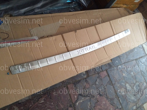 Накладка на задній бампер Nissan X-Trail T31 2007-2013 (нержавіюча сталь)