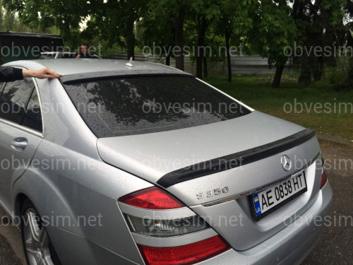 Козирок на скло Mercedes-Benz S class W221 2005-2013 ABS пластик під фарбування