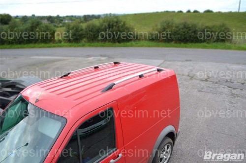 Рейлінги на дах з металевими кріпленнями Ford Connect 2004-2011 Коротка база 2007-2015 колір під хром (полірований алюміній)