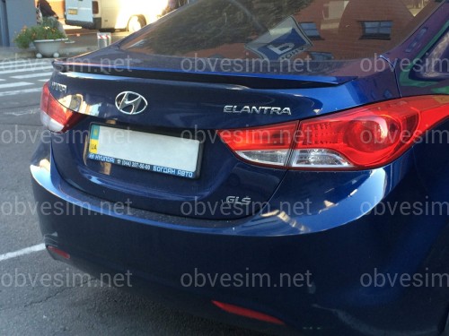 Спойлер ліп багажника Hyundai Elantra MD 2010-2015 ABS пластик під фарбування