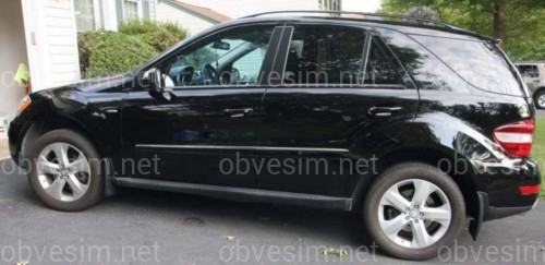 Бризковики Mercedes Benz ML 164 2005-2010 без порогів комплект 4шт