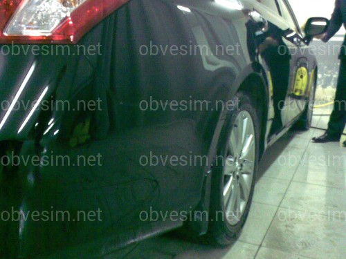 Бризковики Lexus ES 2006-2012 у кольорі чорний лак комплект 4 шт