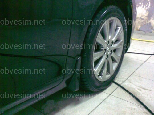Бризковики Lexus ES 2006-2012 у кольорі чорний лак комплект 4 шт