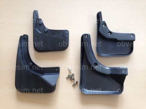 Бризковики Mercedes Benz GLK X204 2008-2015 без порога комплект 4 шт.