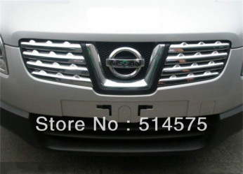 Хром накладки на решітку радіатора Nissan Qashqai 2007-2009 (хромований пластик) 8 частин