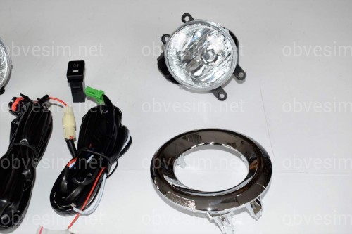 Протитуманні фари Toyota Land Cruiser Prado 150 2013- з хром кільцями