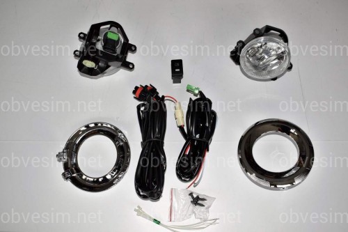 Протитуманні фари Toyota Land Cruiser Prado 150 2013- з хром кільцями