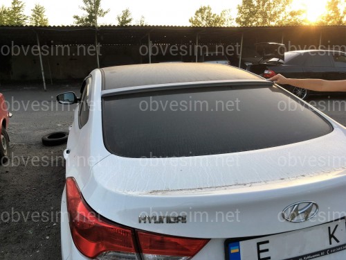 Козирок на скло Hyundai Elantra MD 2010-2015 ABS пластик під фарбування