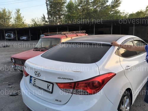 Козирок на скло Hyundai Elantra MD 2010-2015 ABS пластик під фарбування