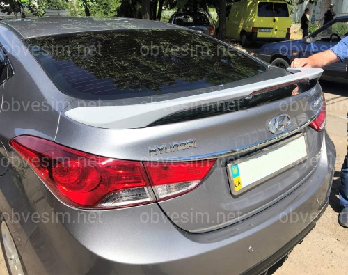 Спойлер на багажник Hyundai Elantra MD 2010-2015 зі стоп сигналом ABS пластик