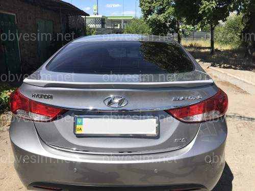 Спойлер ліп багажника Hyundai Elantra MD 2010-2015 ABS пластик під фарбування