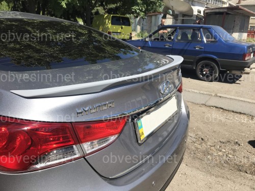 Спойлер ліп багажника Hyundai Elantra MD 2010-2015 ABS пластик під фарбування