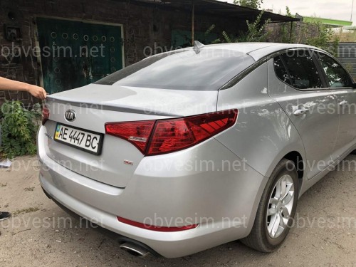 Спойлер ліп вузький на багажник Kia Optima 2010-2013 ABS пластик під фарбування