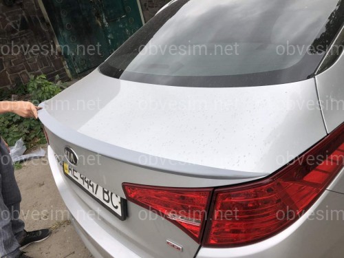 Спойлер ліп вузький на багажник Kia Optima 2010-2013 ABS пластик під фарбування