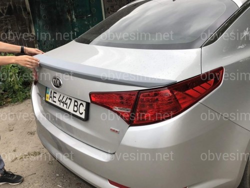 Спойлер ліп на багажник Kia Optima 2010-2013 ABS пластик під фарбування