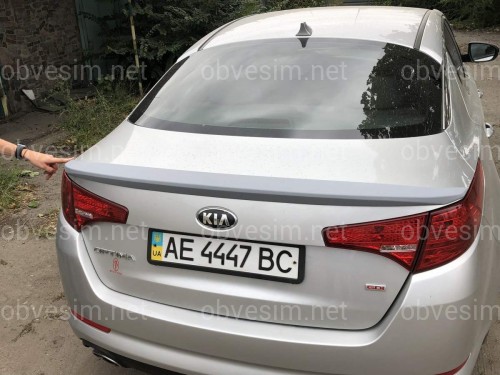 Спойлер ліп на багажник Kia Optima 2010-2013 ABS пластик під фарбування