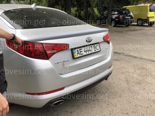 Спойлер ліп на багажник Kia Optima 2010-2013 ABS пластик під фарбування