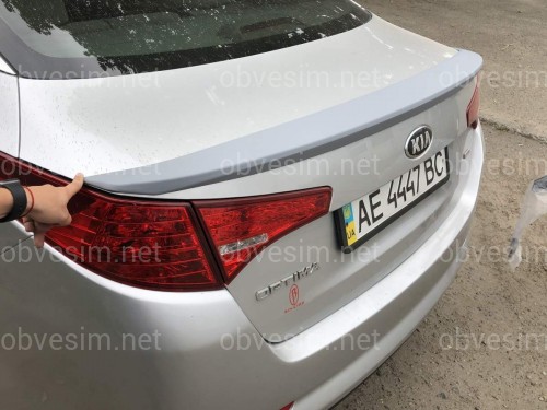 Спойлер ліп на багажник Kia Optima 2010-2013 ABS пластик під фарбування