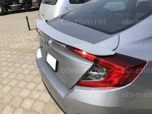 Спойлер багажника Honda Civic зі стоп сигналом 2016-ABS пластик під фарбування