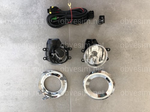 Протитуманні фари Toyota Land Cruiser Prado 150 2013- з хромованою окантовкою