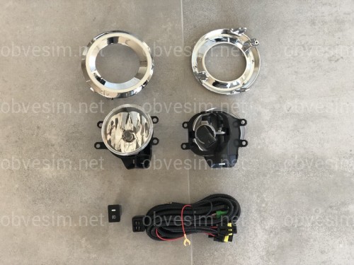 Протитуманні фари Toyota Land Cruiser Prado 150 2013- з хромованою окантовкою