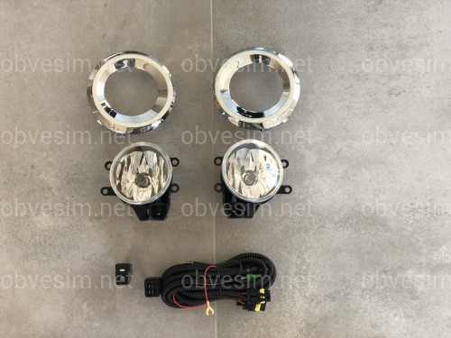 Протитуманні фари Toyota Land Cruiser Prado 150 2013- з хромованою окантовкою