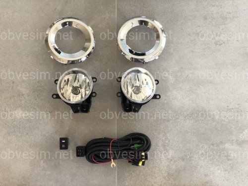 Протитуманні фари Toyota Land Cruiser Prado 150 2013- з хромованою окантовкою