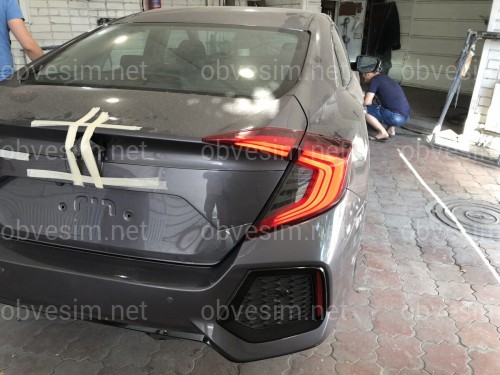 Бампер задній SI Honda Civic 4D 2016-2019 комплектний