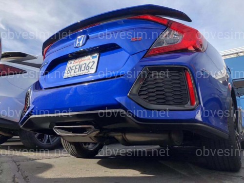 Бампер задній SI Honda Civic 4D 2016-2019 комплектний