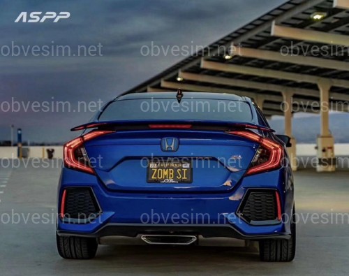 Спойлер на багажник SI Honda Civic 4D 2016- ABS пластик