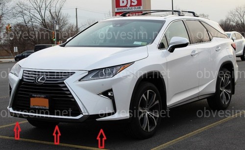 Спідниця губа переднього бампера Lexus RX 2015-2019