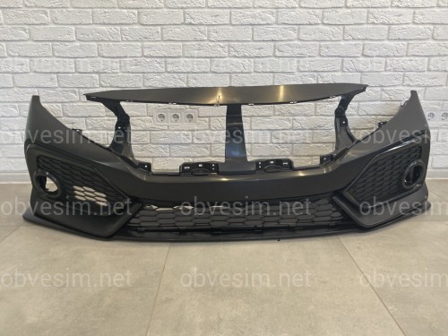 Бампер передній SI Honda Civic 4D / 5D 2016-2020 (бампер, губа, сітки)