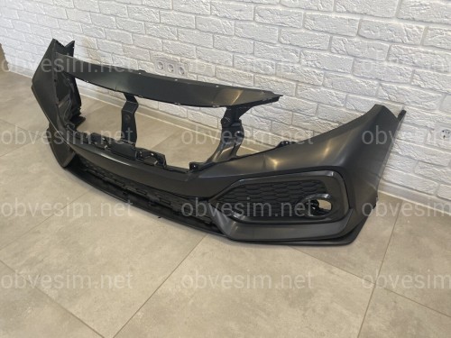 Бампер передній SI Honda Civic 4D / 5D 2016-2020 (бампер, губа, сітки)