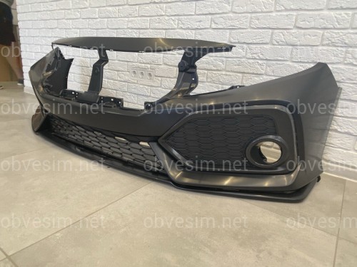 Бампер передній SI Honda Civic 4D / 5D 2016-2020 (бампер, губа, сітки)