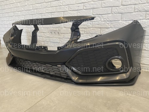 Бампер передній SI Honda Civic 4D / 5D 2016-2020 (бампер, губа, сітки)