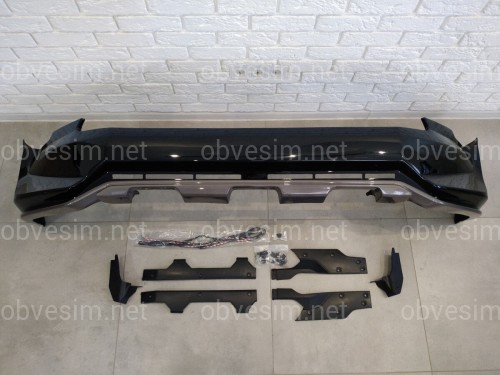 Спідниця переднього бампера OEM Toyota Land Cruiser Prado 150 2018- колір чорний 202
