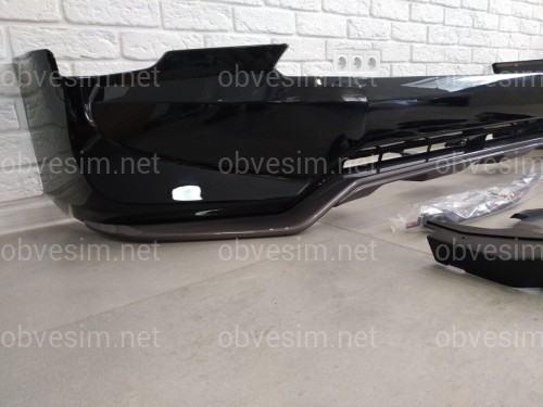 Спідниця переднього бампера OEM Toyota Land Cruiser Prado 150 2018- колір чорний 202