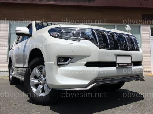 Спідниця переднього бампера OEM Toyota Land Cruiser Prado 150 2018- колір чорний 202