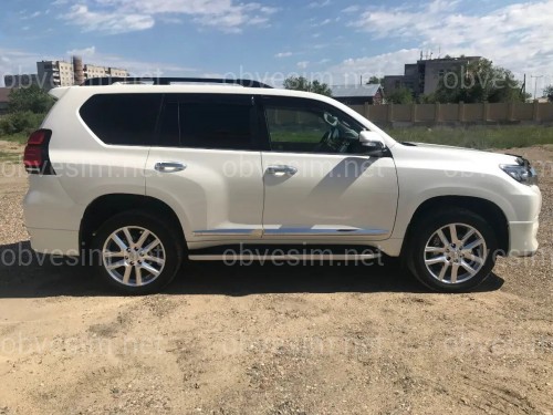 Хромовані молдінги дверей Toyota Land Cruiser Prado 150 2009-2021 у стилі 2018+