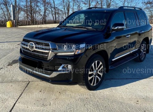 Обвіс спідниця переднього бампера Executive Lounge Toyota Land Cruiser 200 стиль 2019 колір чорний