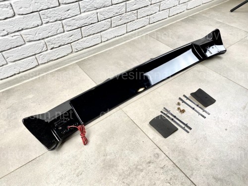 Спойлер на кришку багажника Toyota Land Cruiser Prado 120 2003-2009 колір чорний ABS пластик